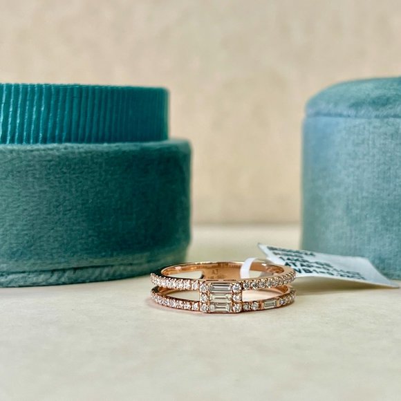 Stackable Baguette Cut Rings - Picture 12 of 16